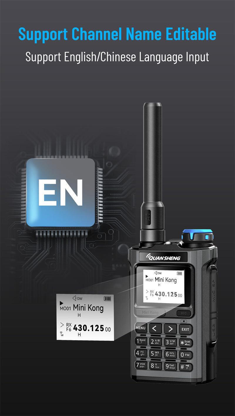 Quansheng UV-K1 Mini Kong 2m/70cm Handheld Transceiver