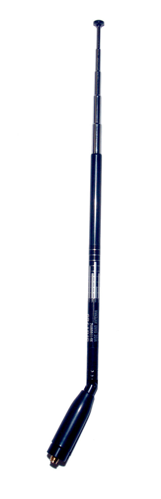 Handheld multi-band (95-1100 MHz) telescopic/foldable antenna with SMA female connector