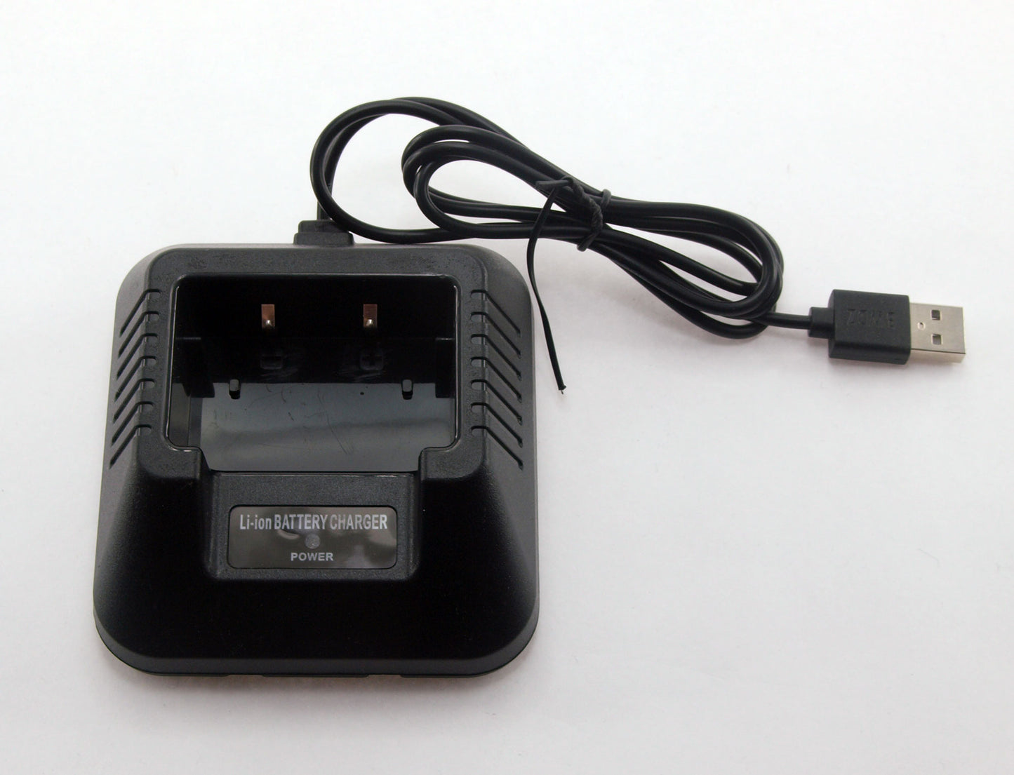 USB powered drop-in charging base for Baofeng UV-5R handheld transceivers