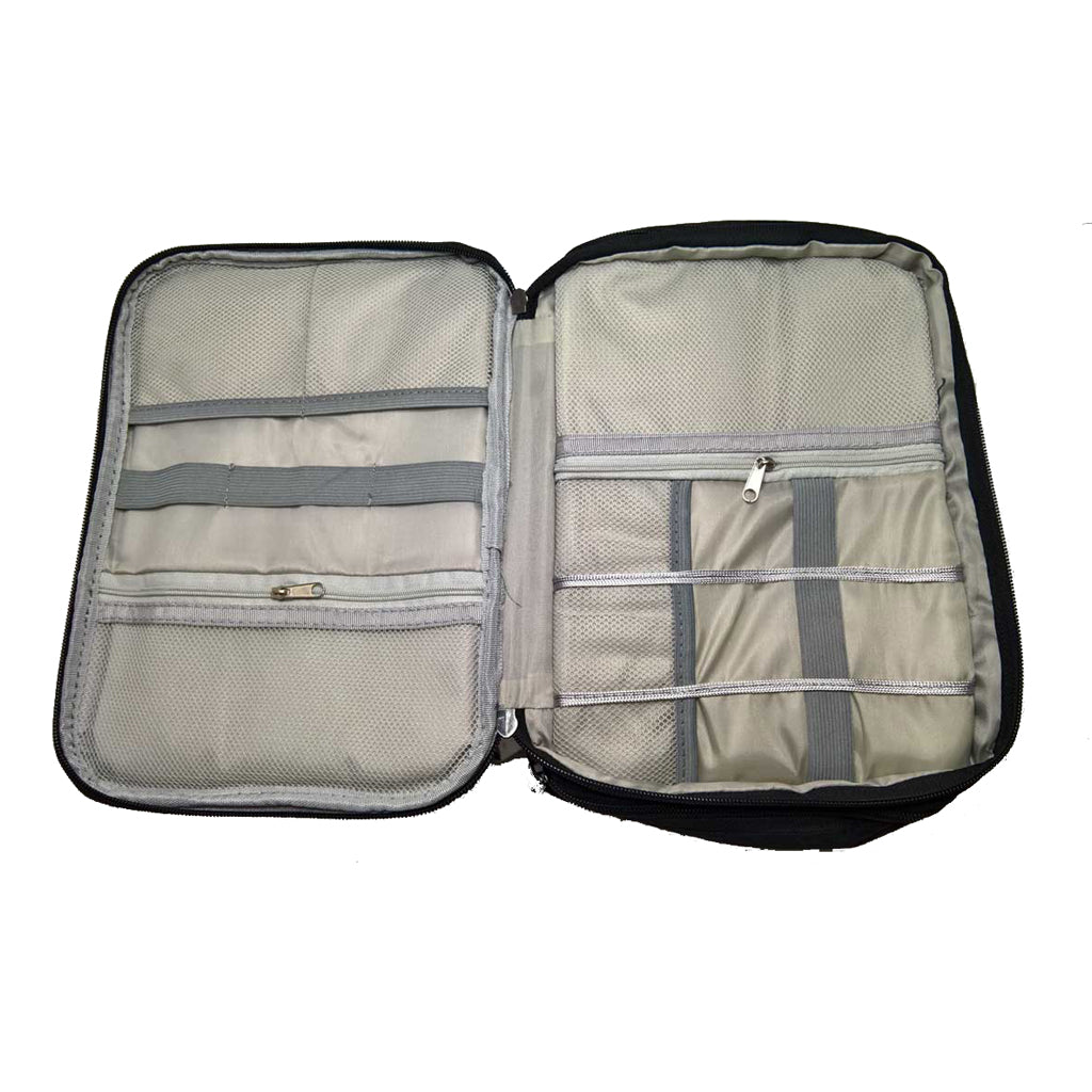 Soft case with two compartments & adjustable dividers