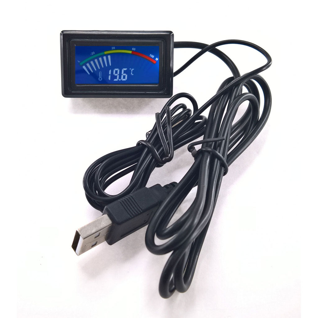 Temperature sensor with colour LED display - USB (5V)