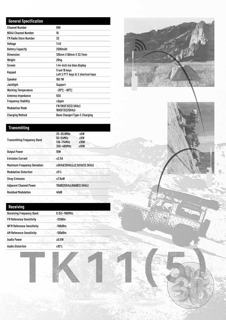 Quansheng TK11 (5) Wideband Handheld Transceiver