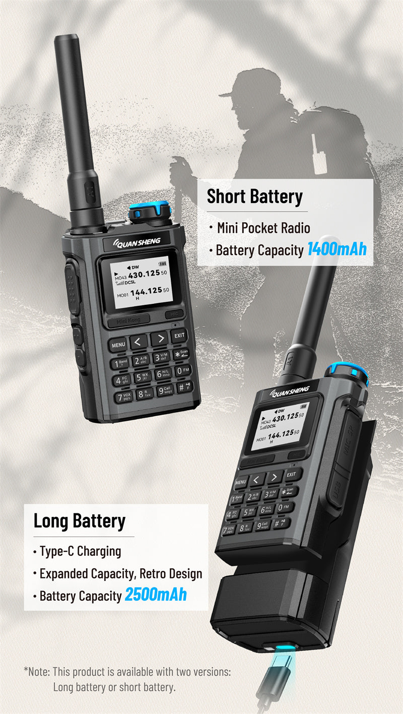 Quansheng UV-K1 Mini Kong 2m/70cm Handheld Transceiver