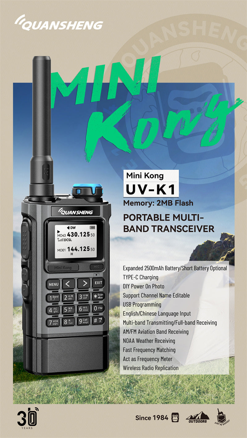 Quansheng UV-K1 Mini Kong 2m/70cm Handheld Transceiver