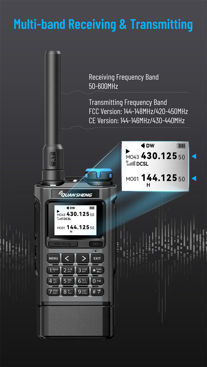 Quansheng UV-K1 Mini Kong 2m/70cm Handheld Transceiver