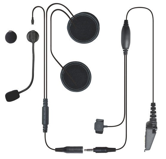 Helmet Speaker Set with microphone &  Kenwood-type two-pin plug
