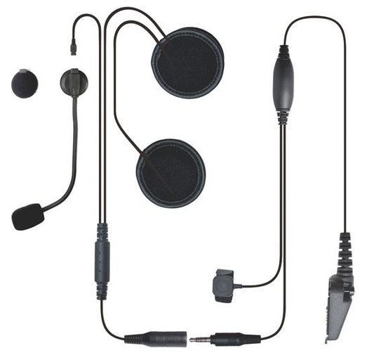 Helmet Speaker Set with microphone &  Kenwood-type two-pin plug